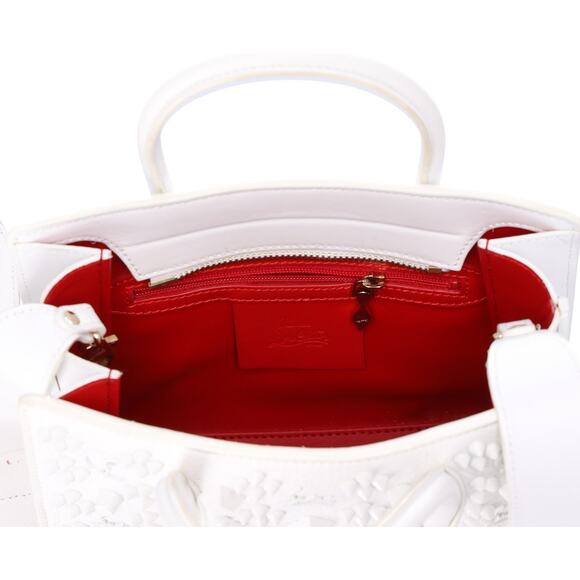 Christian Louboutin Paloma Studded Mini Handbag White Leather - Picture 5 of 7